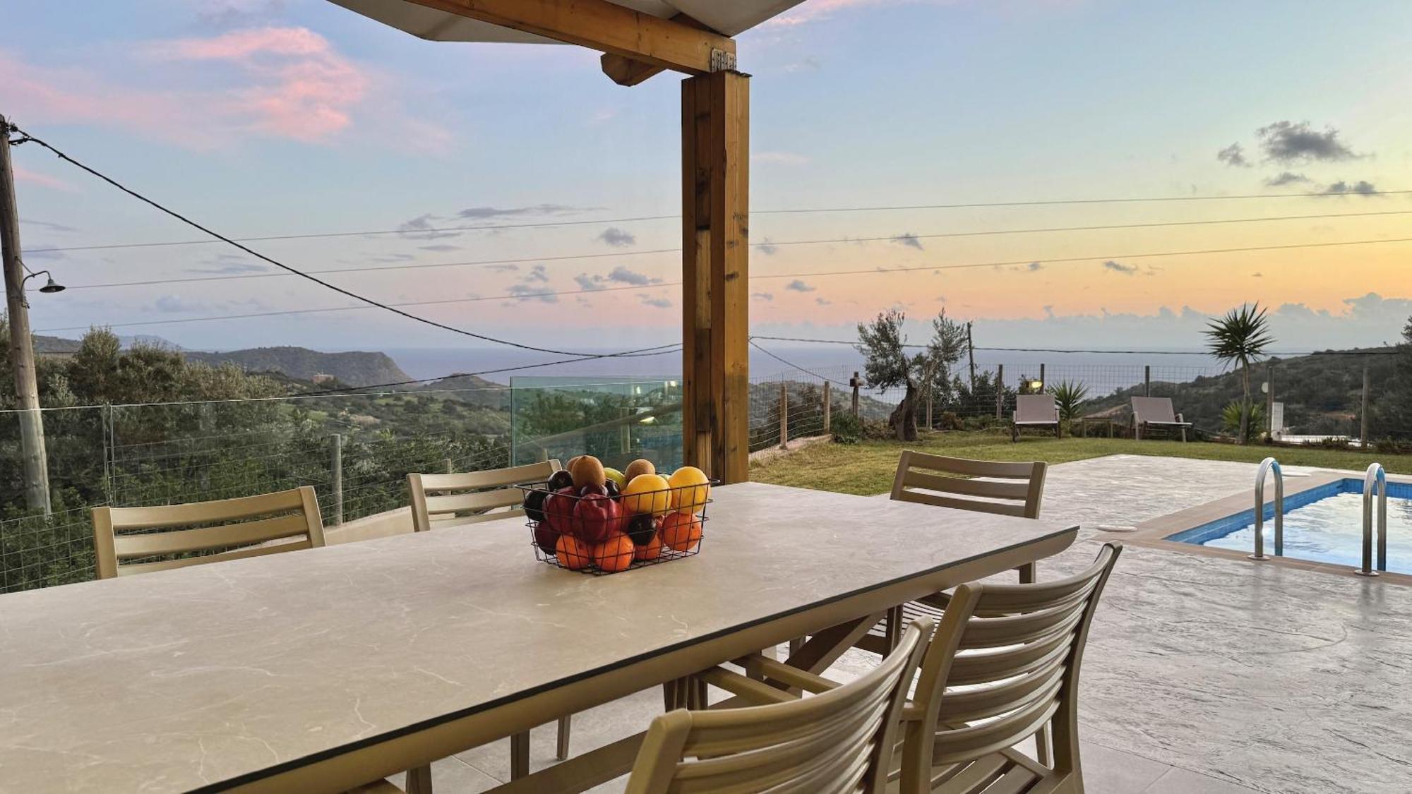 Villa Michael Triopetra Private Villa, Private Swimming Pool, Garden, Panoramic Sunset エクステリア 写真