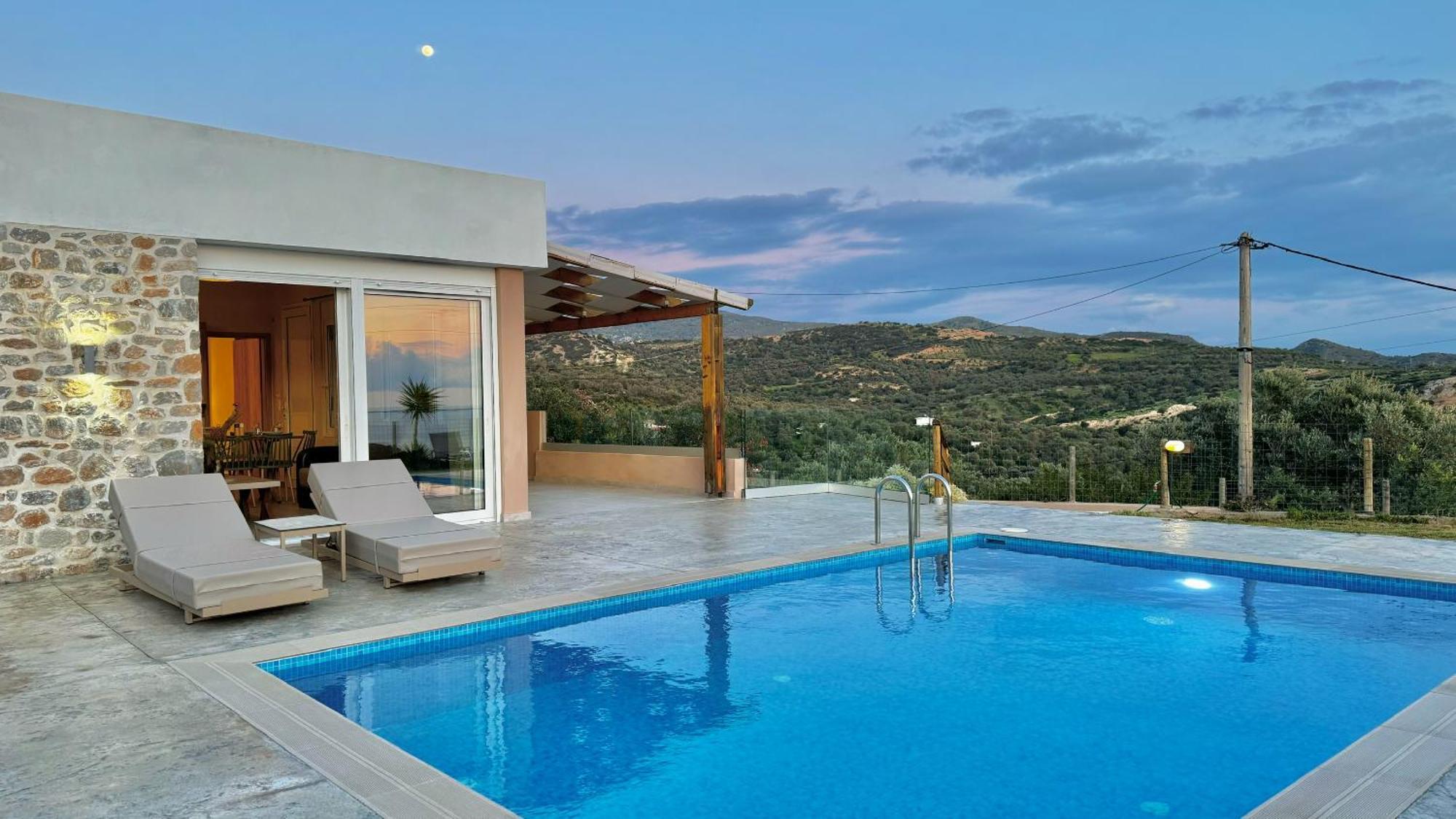 Villa Michael Triopetra Private Villa, Private Swimming Pool, Garden, Panoramic Sunset エクステリア 写真