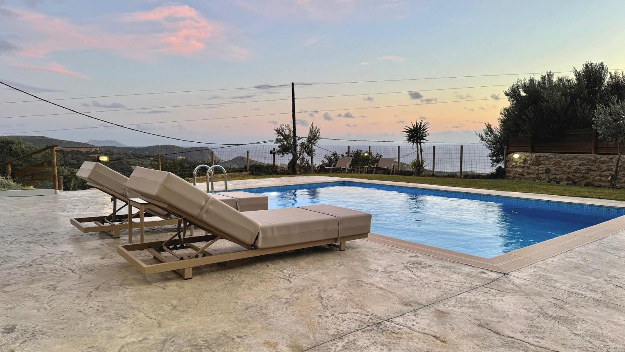 Villa Michael Triopetra Private Villa, Private Swimming Pool, Garden, Panoramic Sunset エクステリア 写真