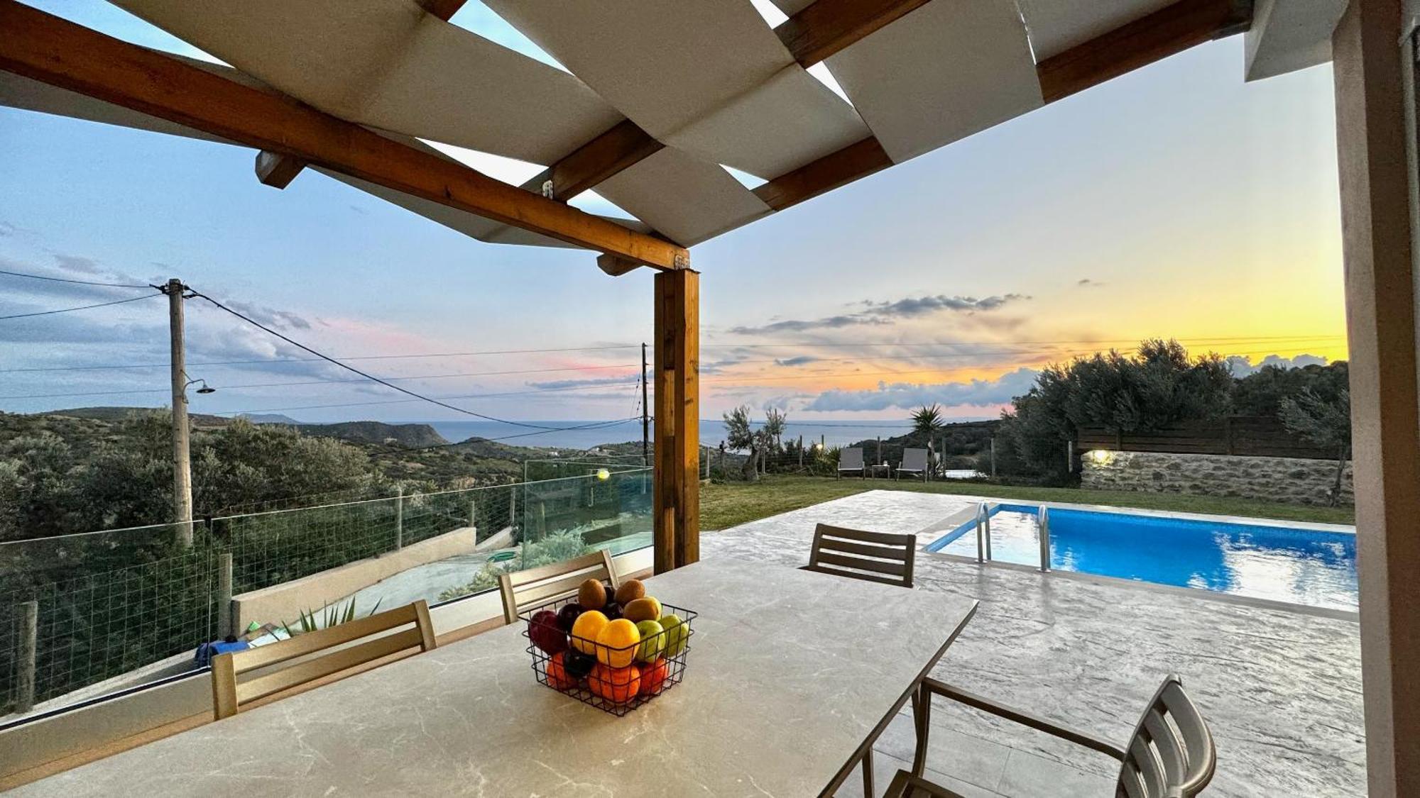 Villa Michael Triopetra Private Villa, Private Swimming Pool, Garden, Panoramic Sunset エクステリア 写真