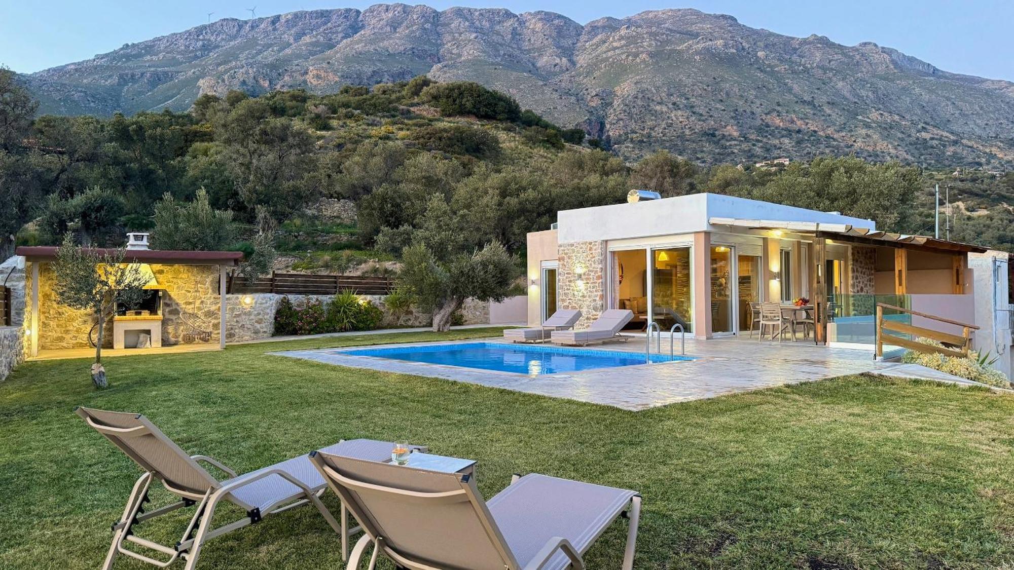 Villa Michael Triopetra Private Villa, Private Swimming Pool, Garden, Panoramic Sunset エクステリア 写真